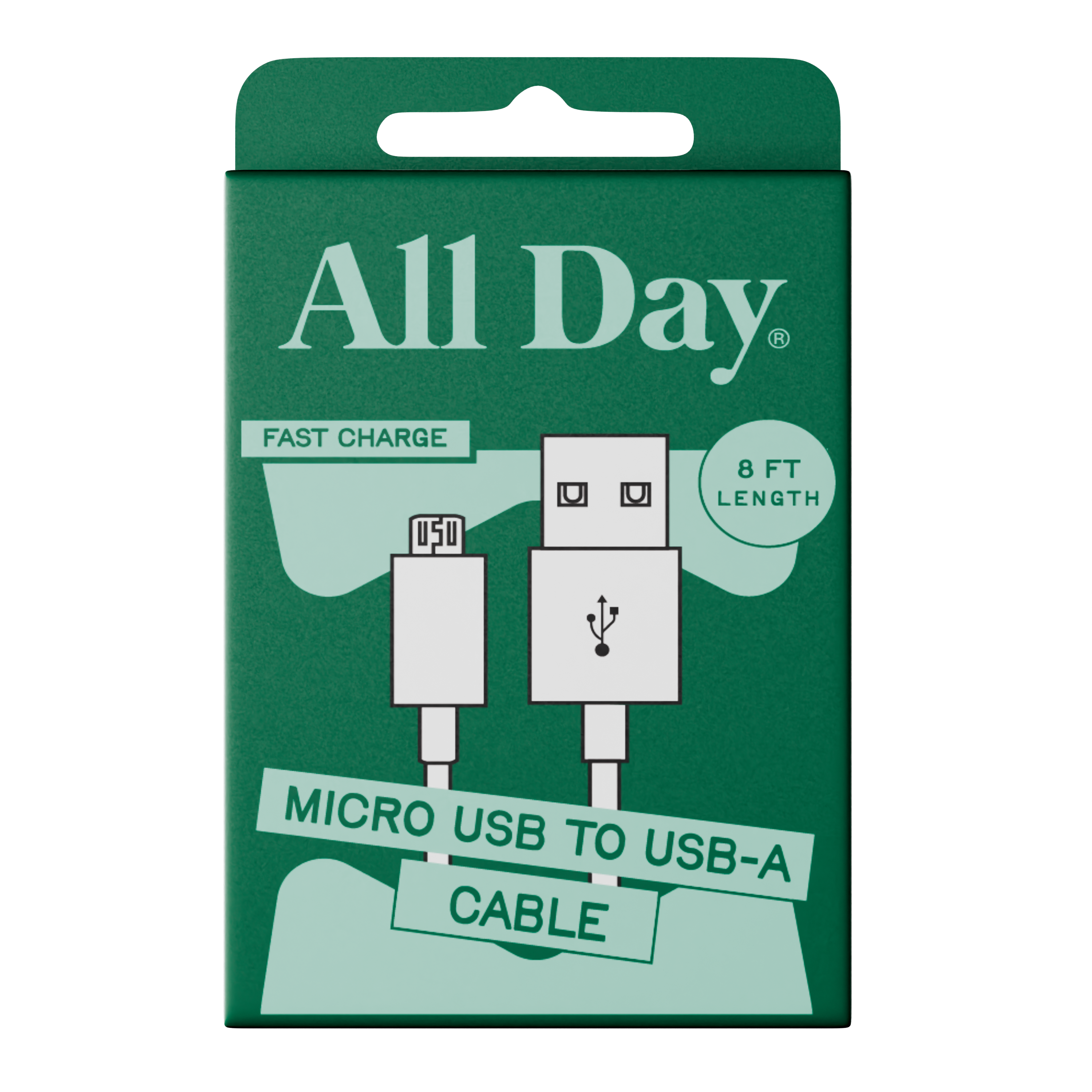 8ft Micro USB to USB-A cable
